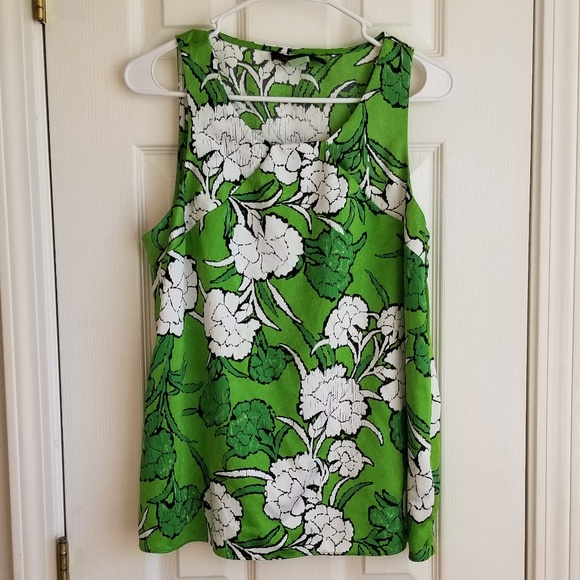 The Limited Tops - The Limited Kelly Green Floral Tank